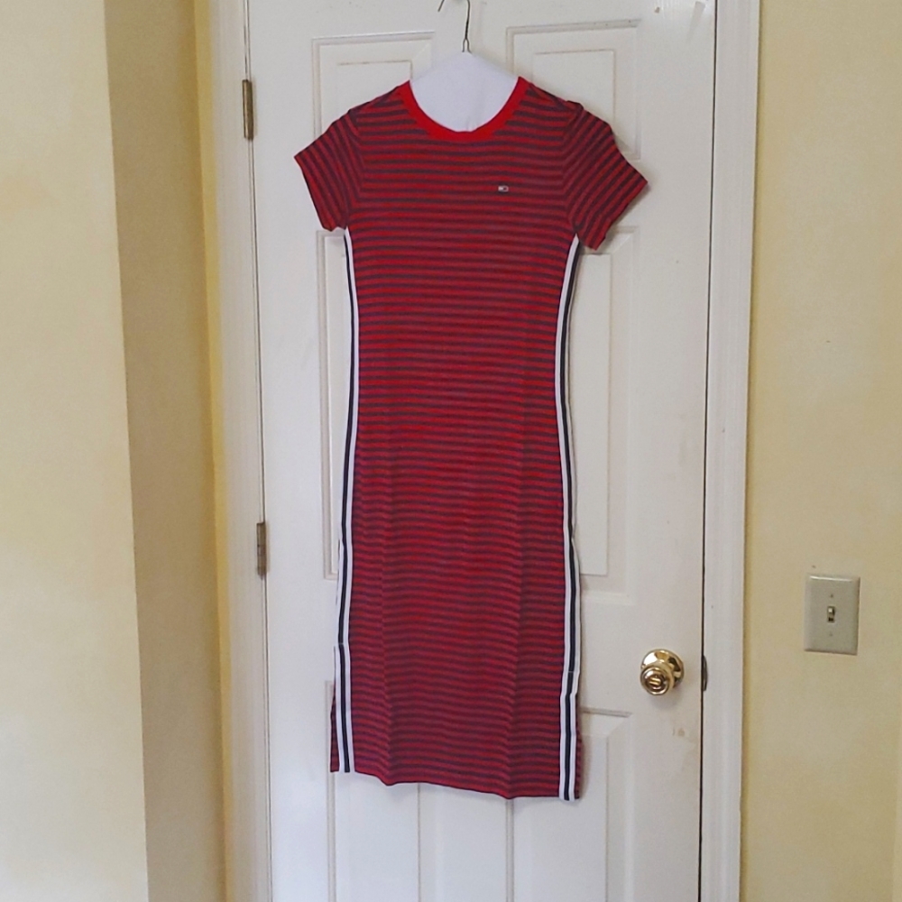 Striped Tommy Hilfiger jersey knit dress